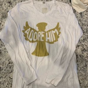 Long sleeve Adore Him v-neck